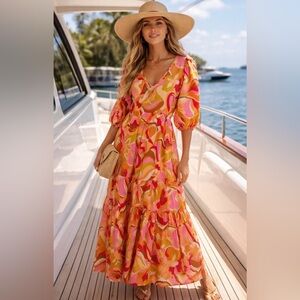 Billabong Colorful Swirl Maxi Dress